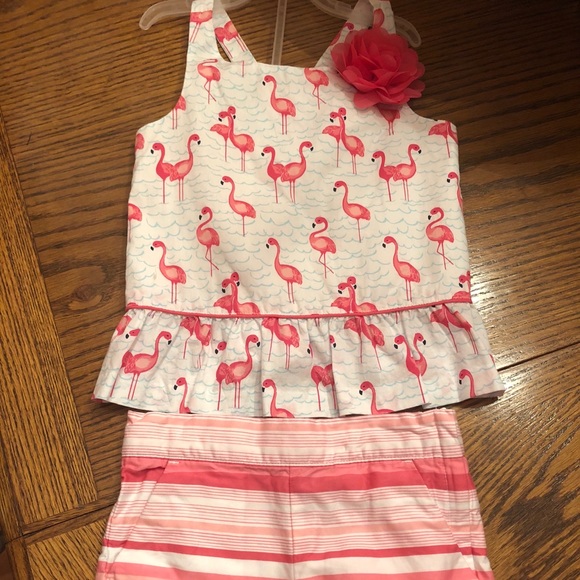 Janie and Jack Other - Janie and Jack Island Flamingo set